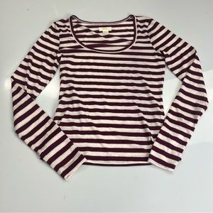 Maeve by Anthropologie women’s white purple stripes M L17-24